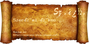 Szerémi Ákos névjegykártya